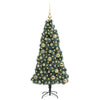 Vidaxl kunstkerstboom met verlichting en ballenset groen 120 cm pet