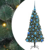 Vidaxx árbol de Navidad artificial preiluminado con juego de bolas verde 120 cm