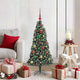 Vidaxx árbol de Navidad artificial preiluminado con juego de bolas verde 120 cm