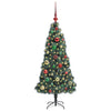 Vidaxx albero di Natale artificiale preilluminato con palline verdi 120 cm