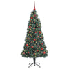 Vidaxl kunstmatige voorverlichte kerstboom met ballenset groen 150 cm