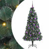 Vidaxl kunstmatig voorverlicht kerstboom met ballenset groen 150 cm