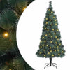 Vidaxl kunst kerstboom met verlichting met 300 led groen 180 cm pet