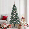 Vidaxx árbol de Navidad artificial con iluminación y juego de bolas tapa verde 180 cm