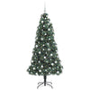 Vidaxx árbol de Navidad artificial con iluminación y juego de bolas tapa verde 180 cm
