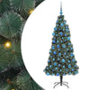 Vidaxl kunstmatige voorverlichte kerstboom met ballen set groen 180 cm