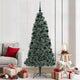 Vidaxx árbol de Navidad artificial con iluminación y juego de bolas tapa verde 210 cm