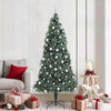 Vidaxl kunstmatige voorverlichte kerstboom met ballenset groen 210 cm