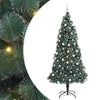 Vidaxl kunstmatige voorverlichte kerstboom met ballenset groen 210 cm