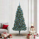 Vidaxx árbol de Navidad artificial preiluminado con juego de bolas verde 210 cm
