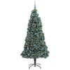 Vidaxx albero di Natale artificiale preilluminato con palline verdi 210 cm