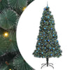 Vidaxl kunstmatige voorverlichte kerstboom met ballenset groen 240 cm