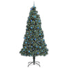 Vidaxl kunstmatige voorverlichte kerstboom met ballenset groen 240 cm