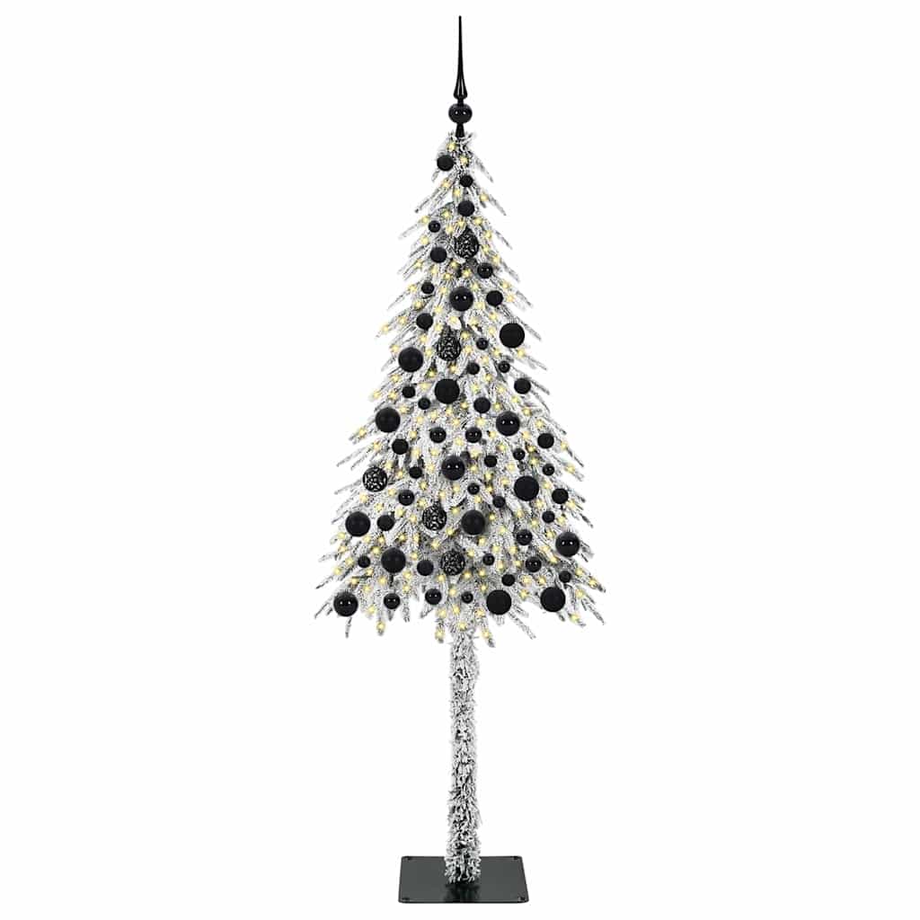 Vidaxl kerstboom met 300 led met standaard wit 180 cm pe en staal