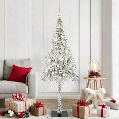 Albero di Natale VidaXL con 300 LED con standard PE bianco da 180 cm e acciaio