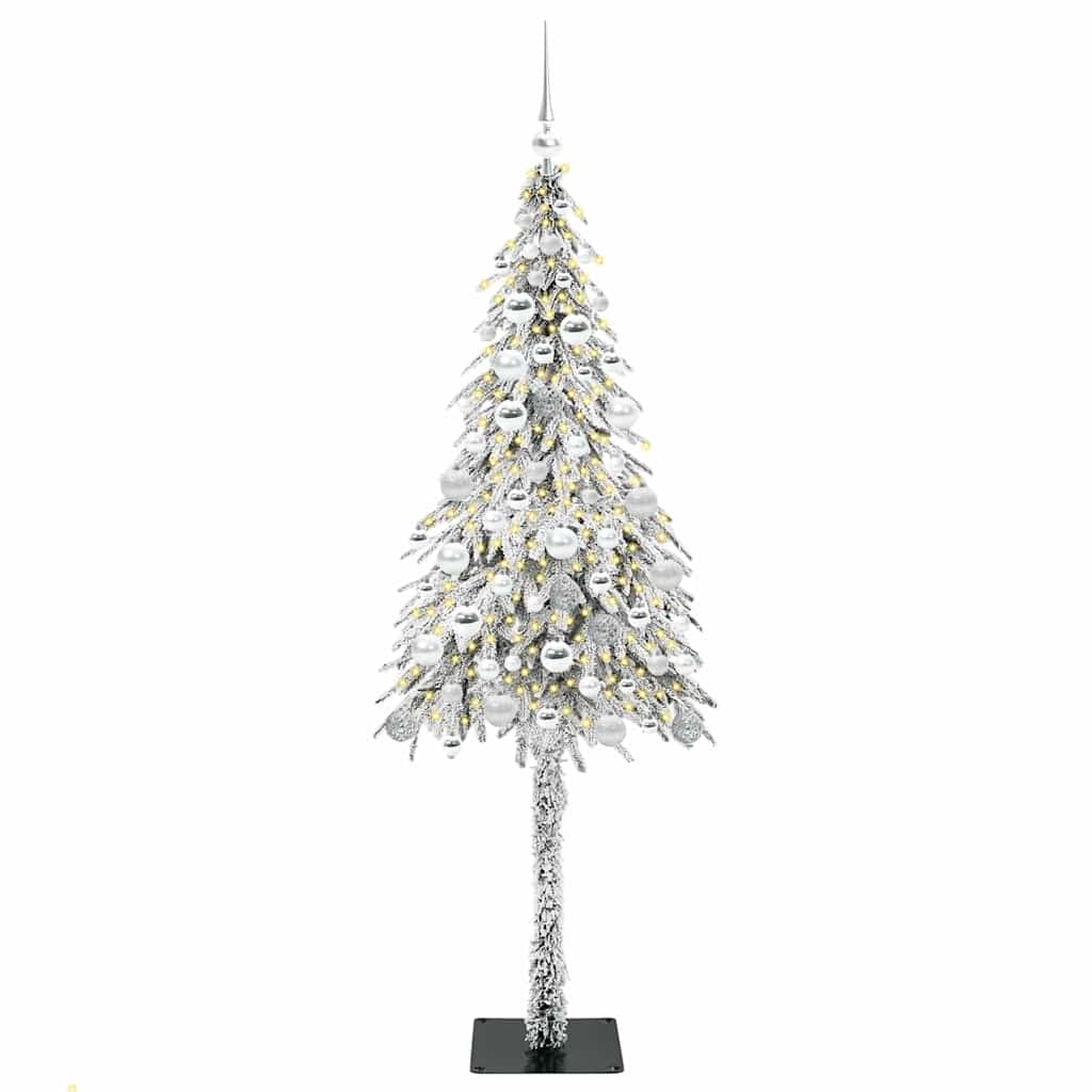 Vidaxl kerstboom met 300 led met standaard wit 180 cm pe en staal