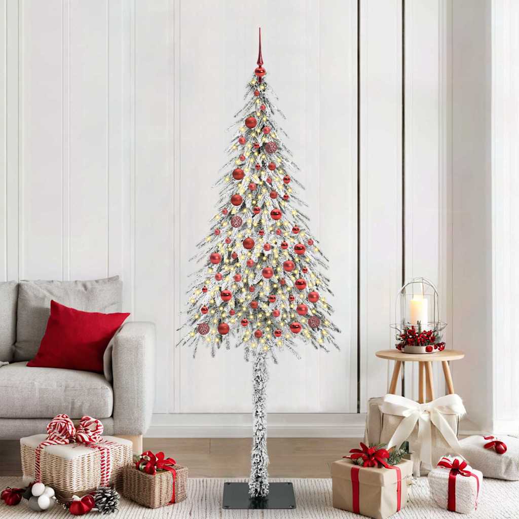 Albero di Natale Vidaxx con 300 LED con PE standard bianco 210 cm e acciaio