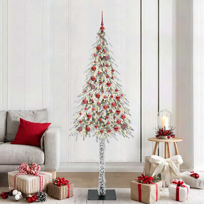 Albero di Natale Vidaxx con 300 LED con PE standard bianco 210 cm e acciaio