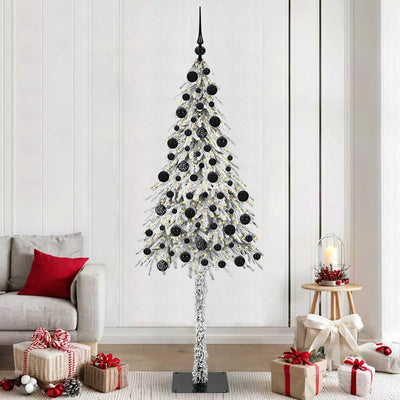 Albero di Natale Vidaxx con 300 LED con PE standard bianco 210 cm e acciaio