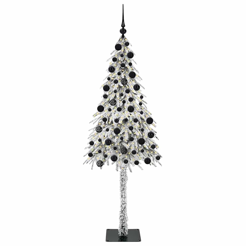 Vidaxl kerstboom met 300 led met standaard wit 210 cm pe en staal