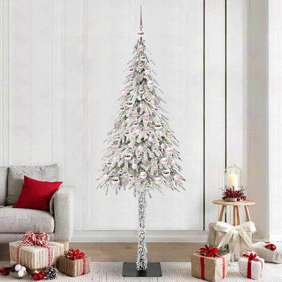 Albero di Natale Vidaxx con 300 LED con PE standard bianco 210 cm e acciaio