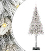 Vidaxl kerstboom met 300 led met standaard wit 210 cm pe en staal