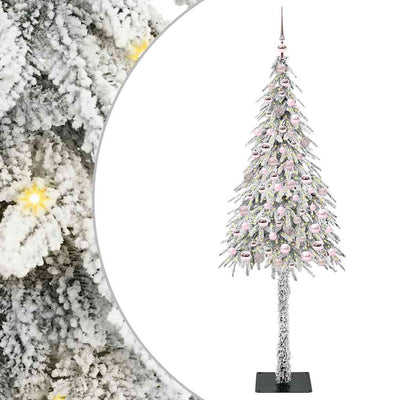 Albero di Natale Vidaxx con 300 LED con PE standard bianco 210 cm e acciaio