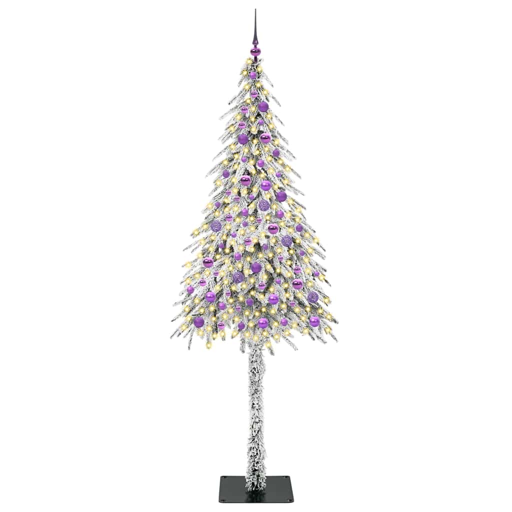 Vidaxl kerstboom met 300 led met standaard wit 210 cm pe en staal