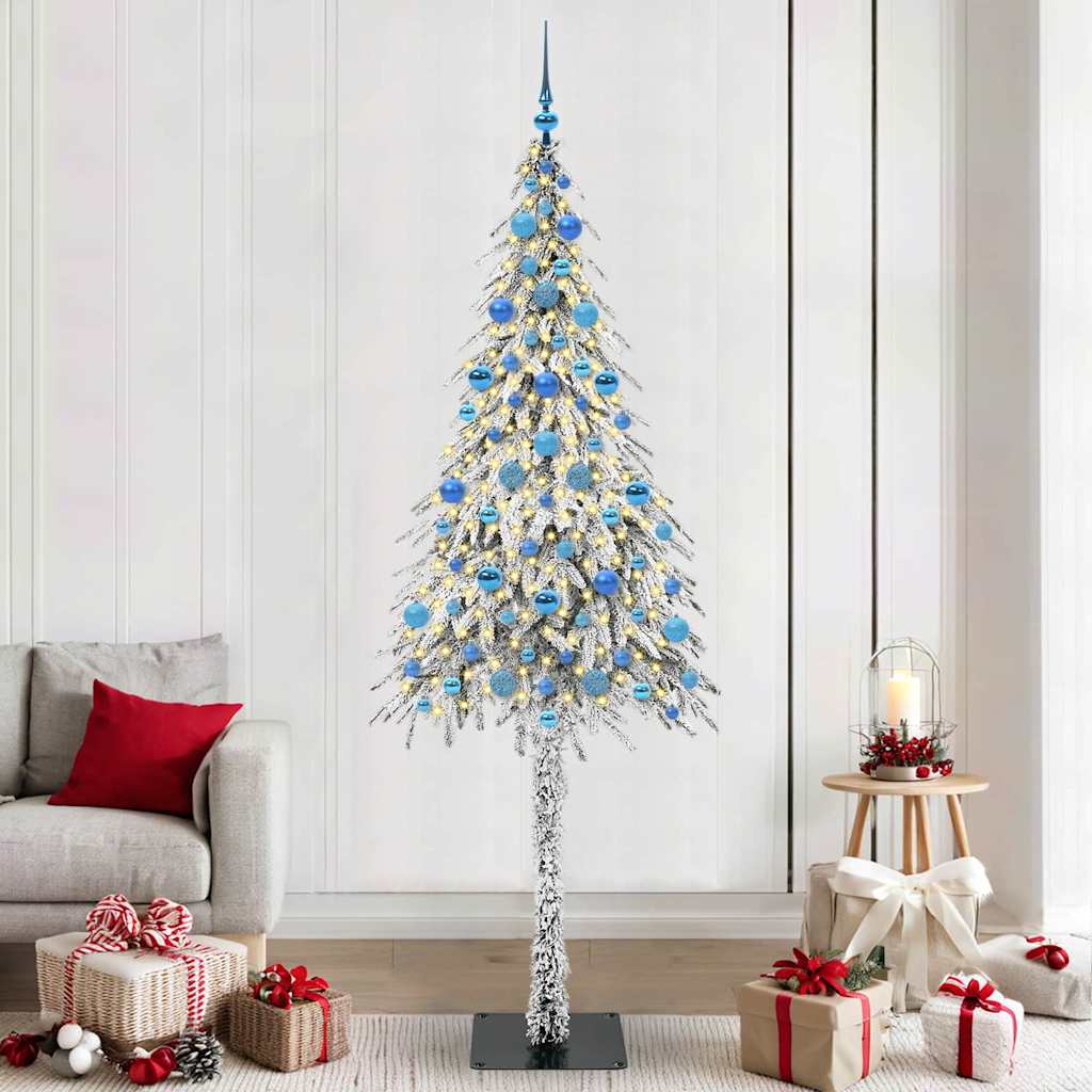 Albero di Natale Vidaxx con 300 LED con PE standard bianco 210 cm e acciaio
