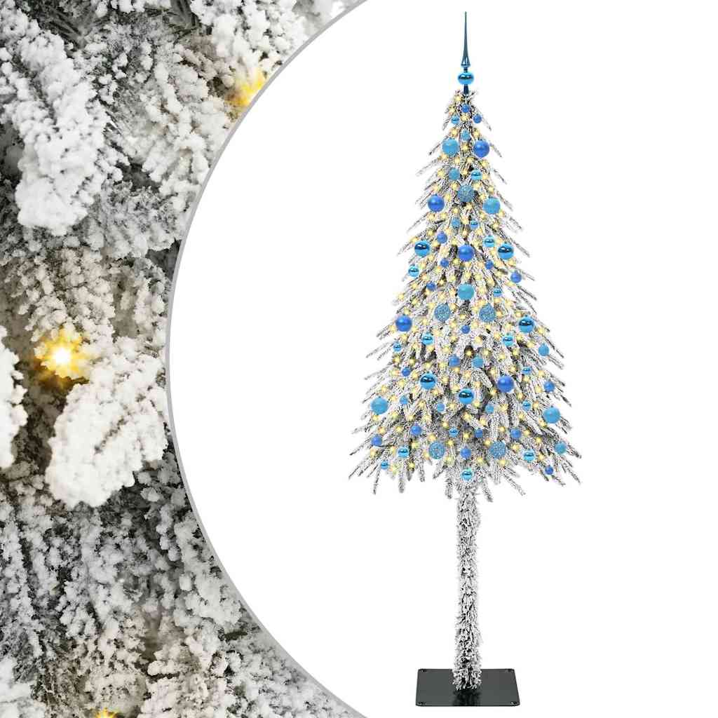 Vidaxl kerstboom met 300 led met standaard wit 210 cm pe en staal