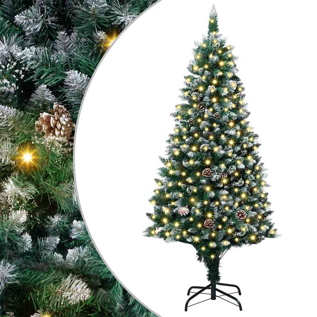 Vidaxx albero di Natale artificiale verde 180 cm in PVC e acciaio e plastica