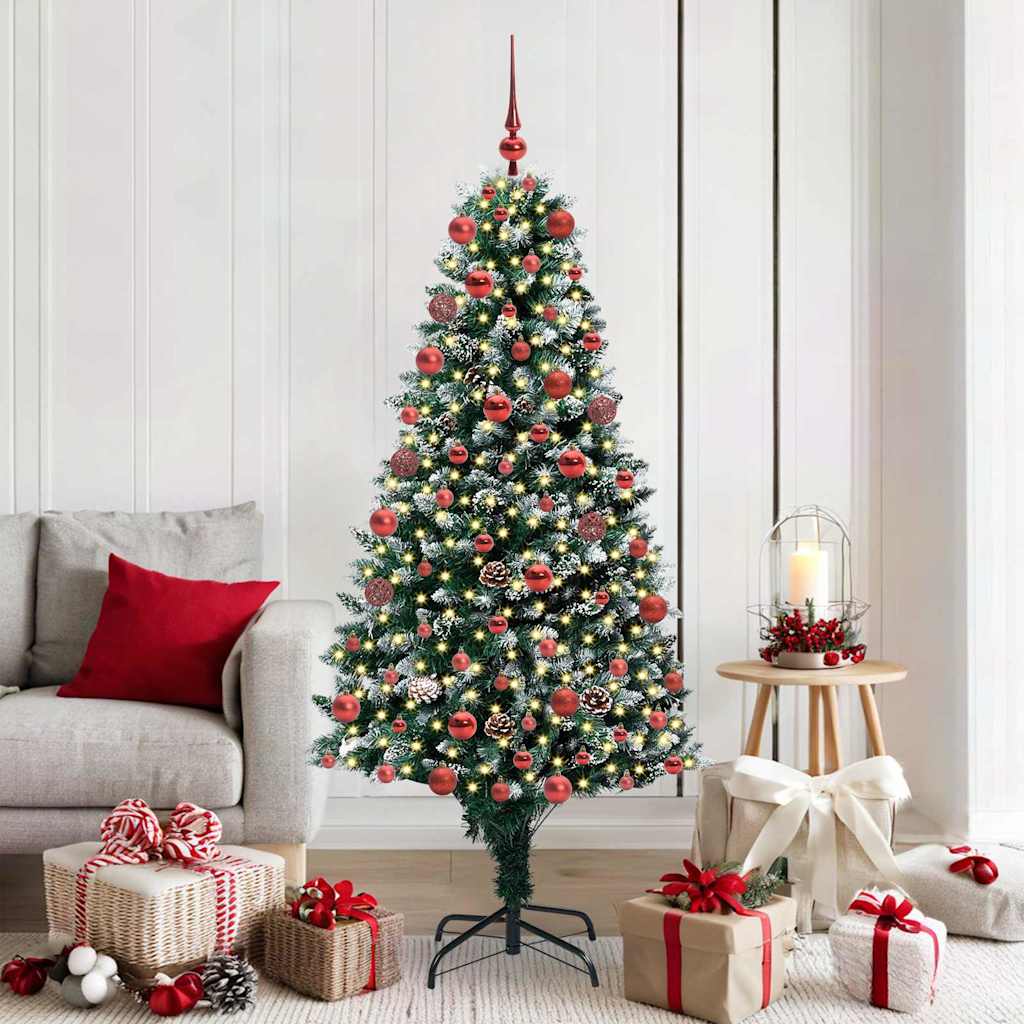 Vidaxx albero di Natale artificiale verde 180 cm in PVC e acciaio e plastica