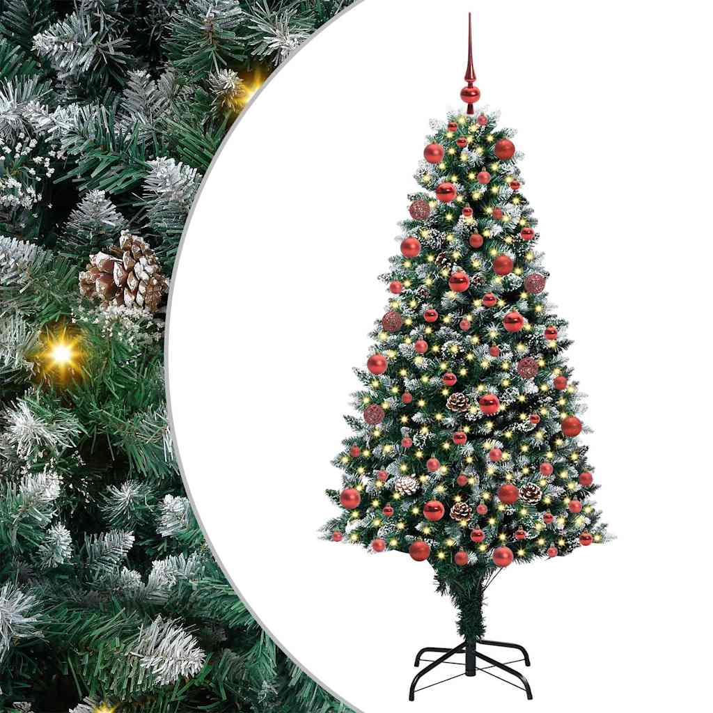 Vidaxx albero di Natale artificiale verde 180 cm in PVC e acciaio e plastica