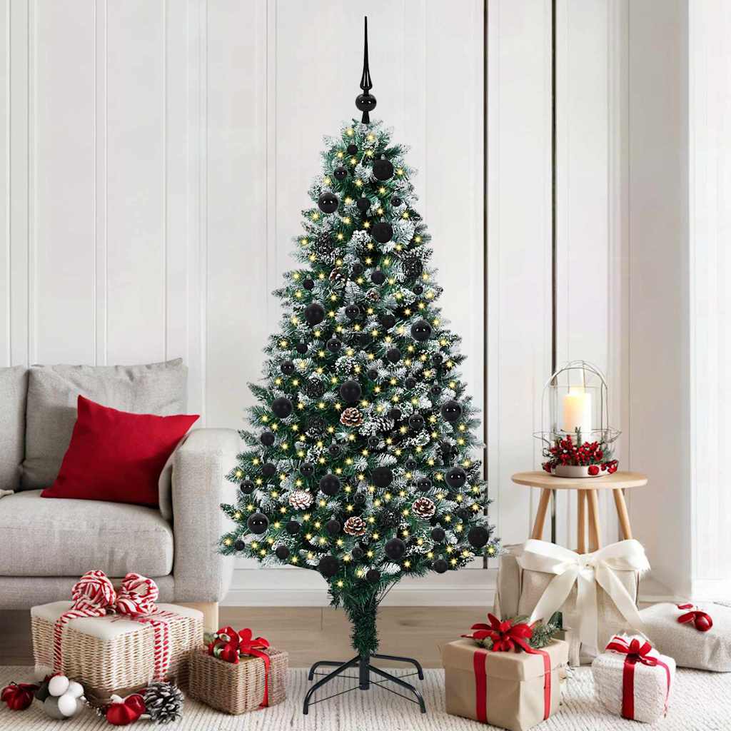 Vidaxx albero di Natale artificiale verde 180 cm in PVC e acciaio e plastica