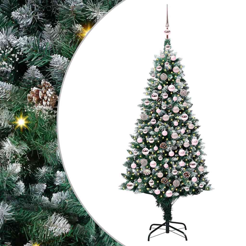 Vidaxx albero di Natale artificiale verde 180 cm in PVC e acciaio e plastica