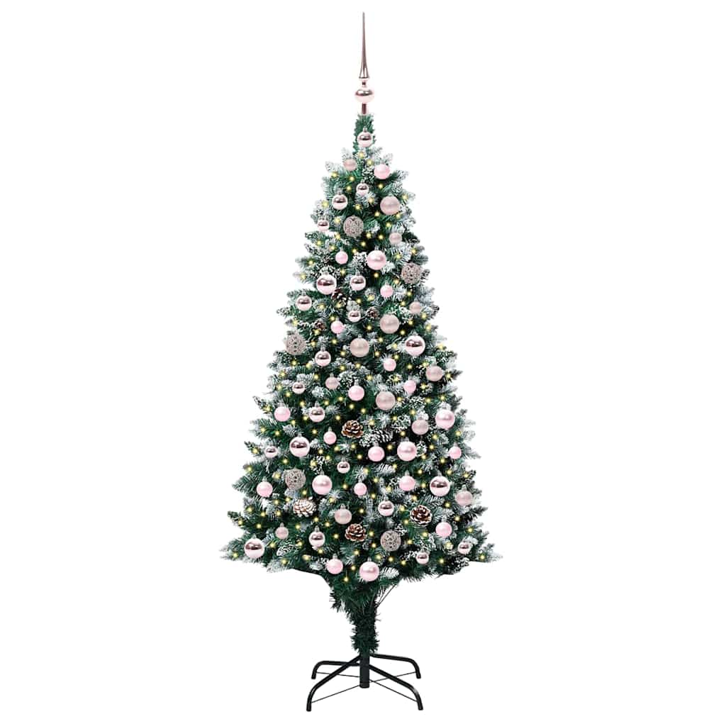 Vidaxx albero di Natale artificiale verde 180 cm in PVC e acciaio e plastica