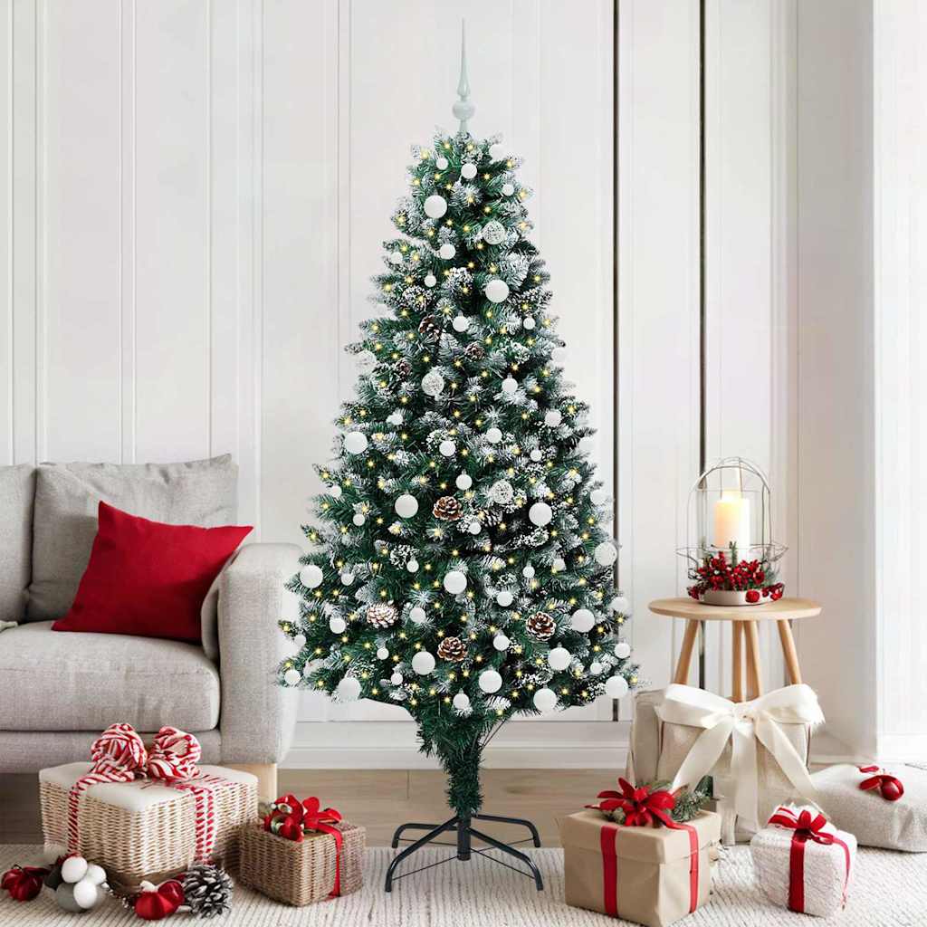 Vidaxx albero di Natale artificiale verde 180 cm in PVC e acciaio e plastica