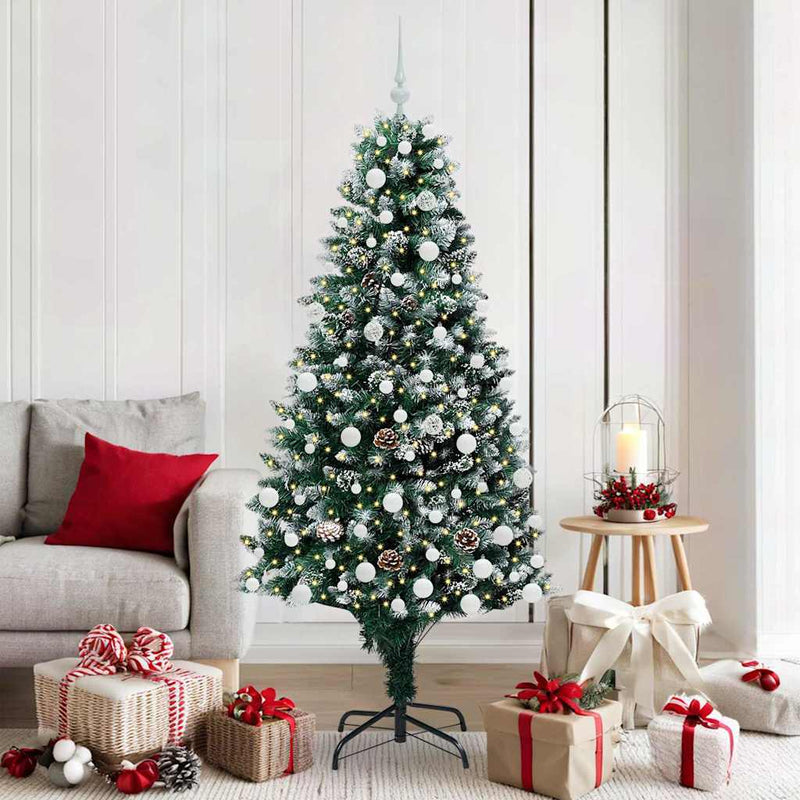 Vidaxx albero di Natale artificiale verde 180 cm in PVC e acciaio e plastica