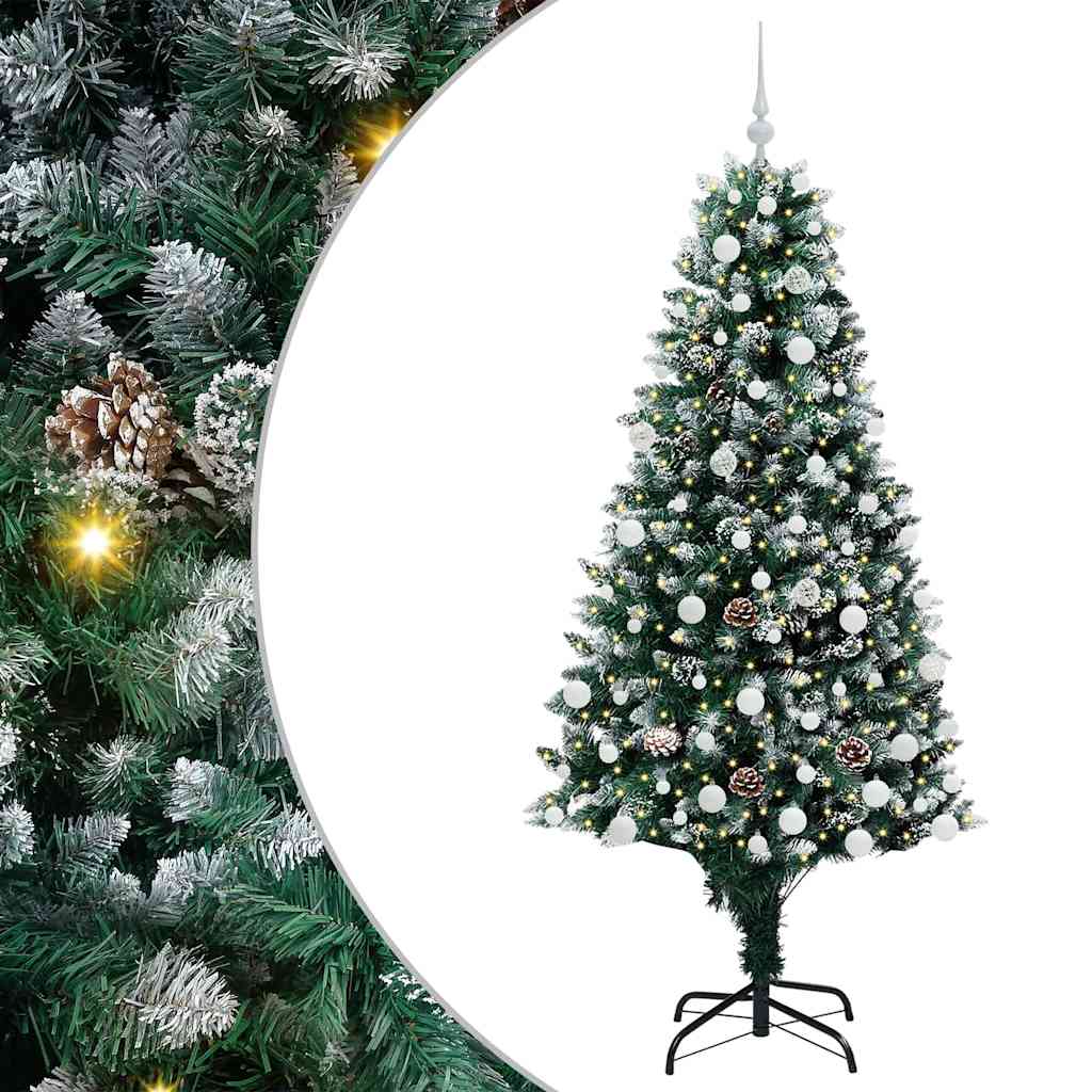 Vidaxx albero di Natale artificiale verde 180 cm in PVC e acciaio e plastica