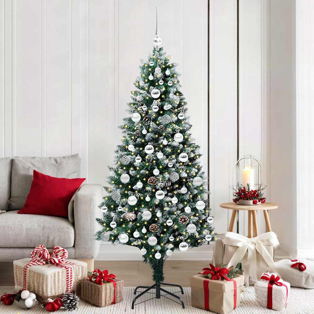 Vidaxx albero di Natale artificiale verde 180 cm in PVC e acciaio e plastica