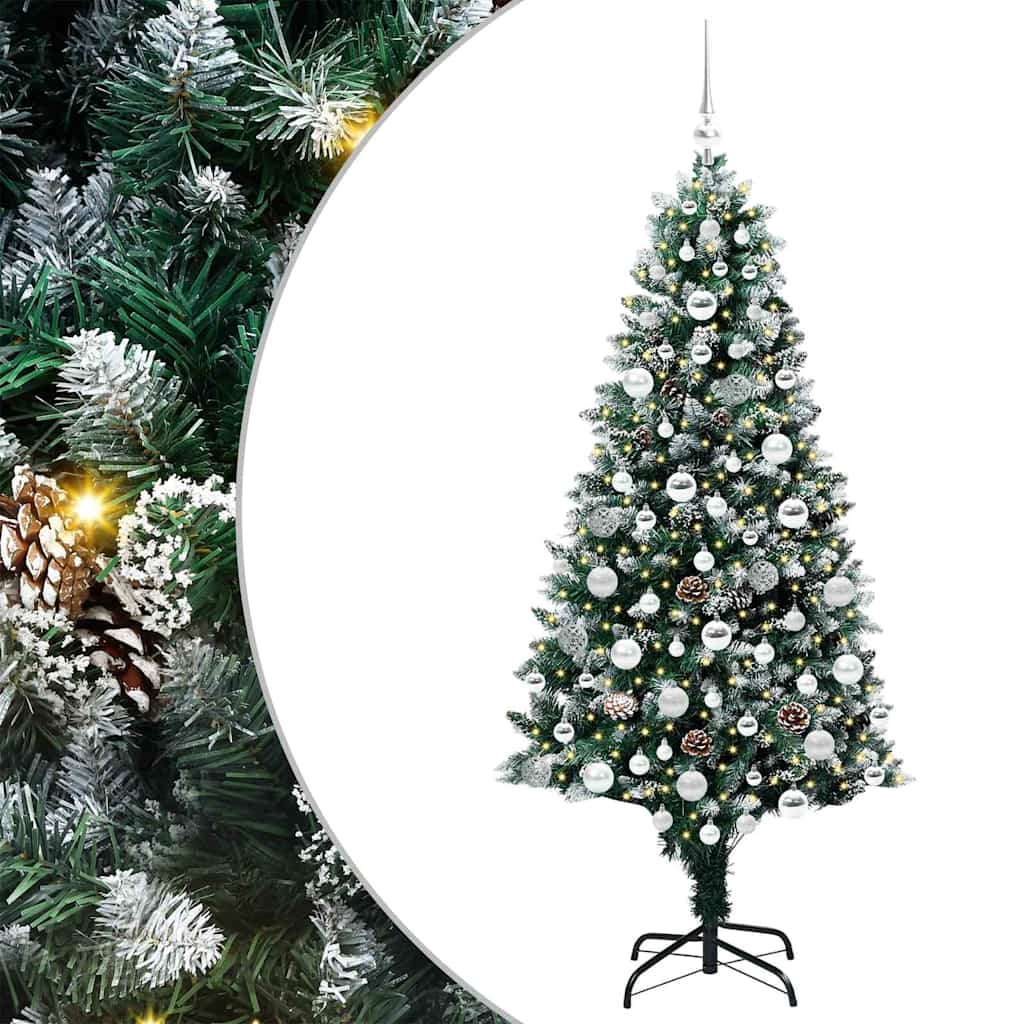 Vidaxx albero di Natale artificiale verde 180 cm in PVC e acciaio e plastica