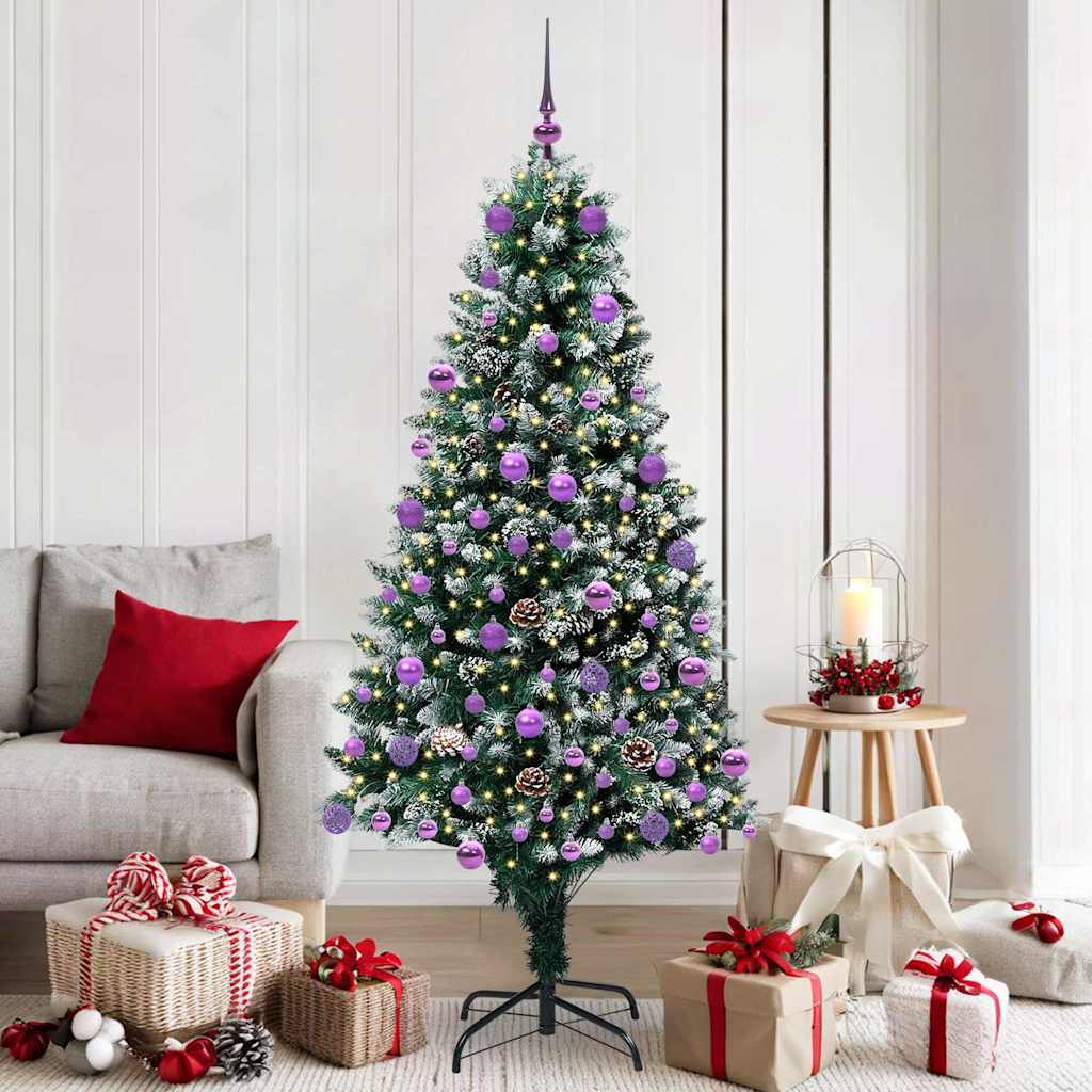Vidaxx albero di Natale artificiale verde 180 cm in PVC e acciaio e plastica