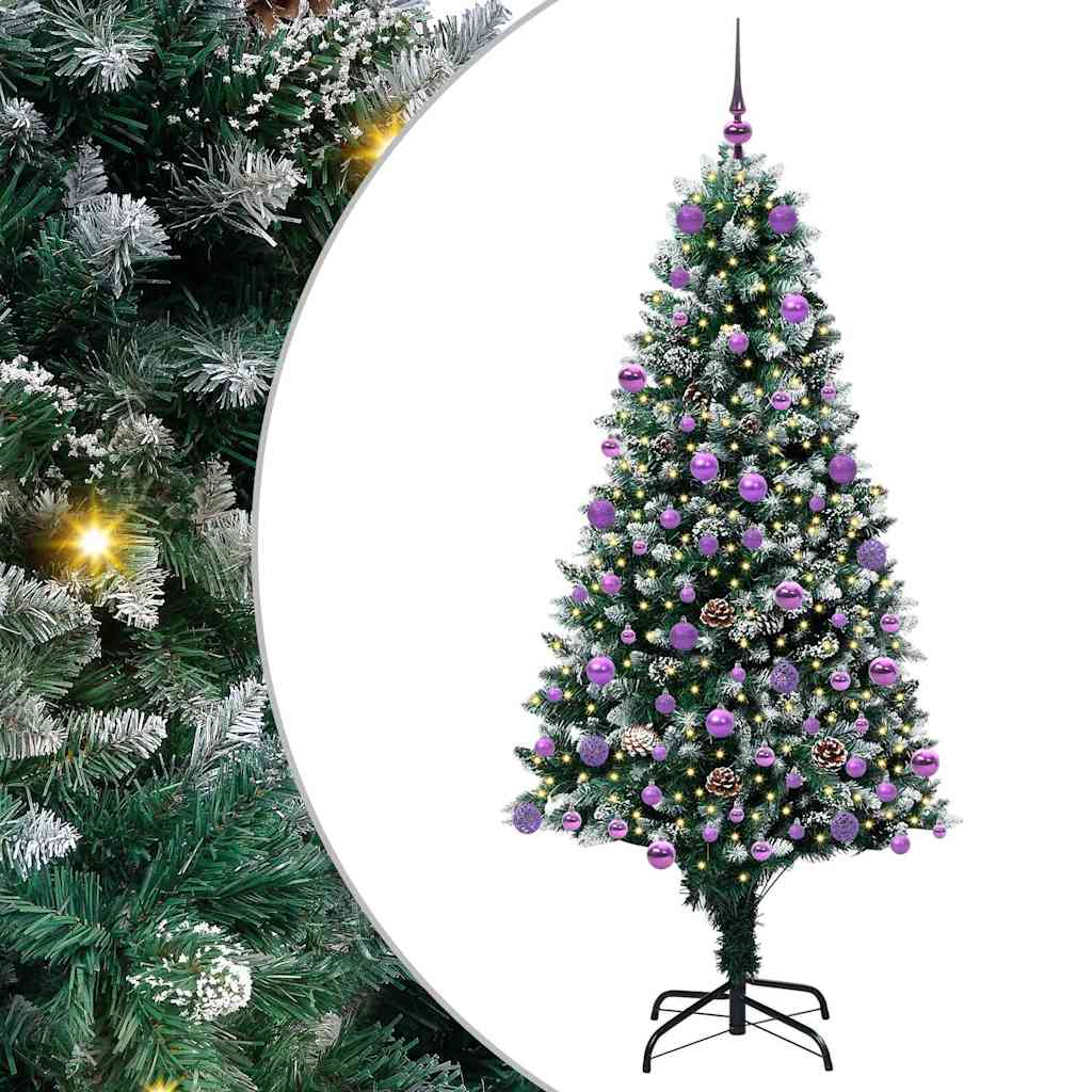 Vidaxx albero di Natale artificiale verde 180 cm in PVC e acciaio e plastica