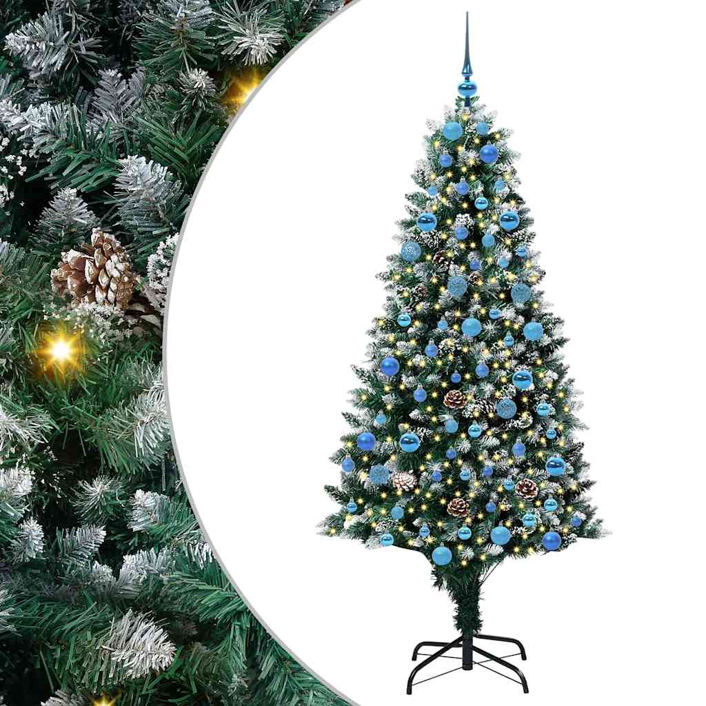 Vidaxx albero di Natale artificiale verde 180 cm in PVC e acciaio e plastica