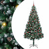 Vidaxl kunstkerstboom groen 210 cm pvc en staal en kunststof