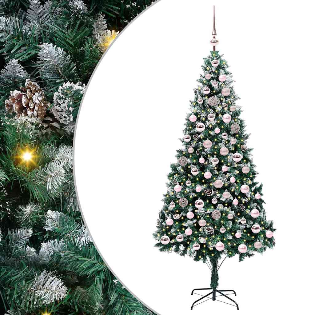 Vidaxx albero di Natale artificiale verde 210 cm PVC, acciaio e plastica