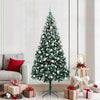 Vidaxl kunstkerstboom groen 210 cm pvc en staal en kunststof