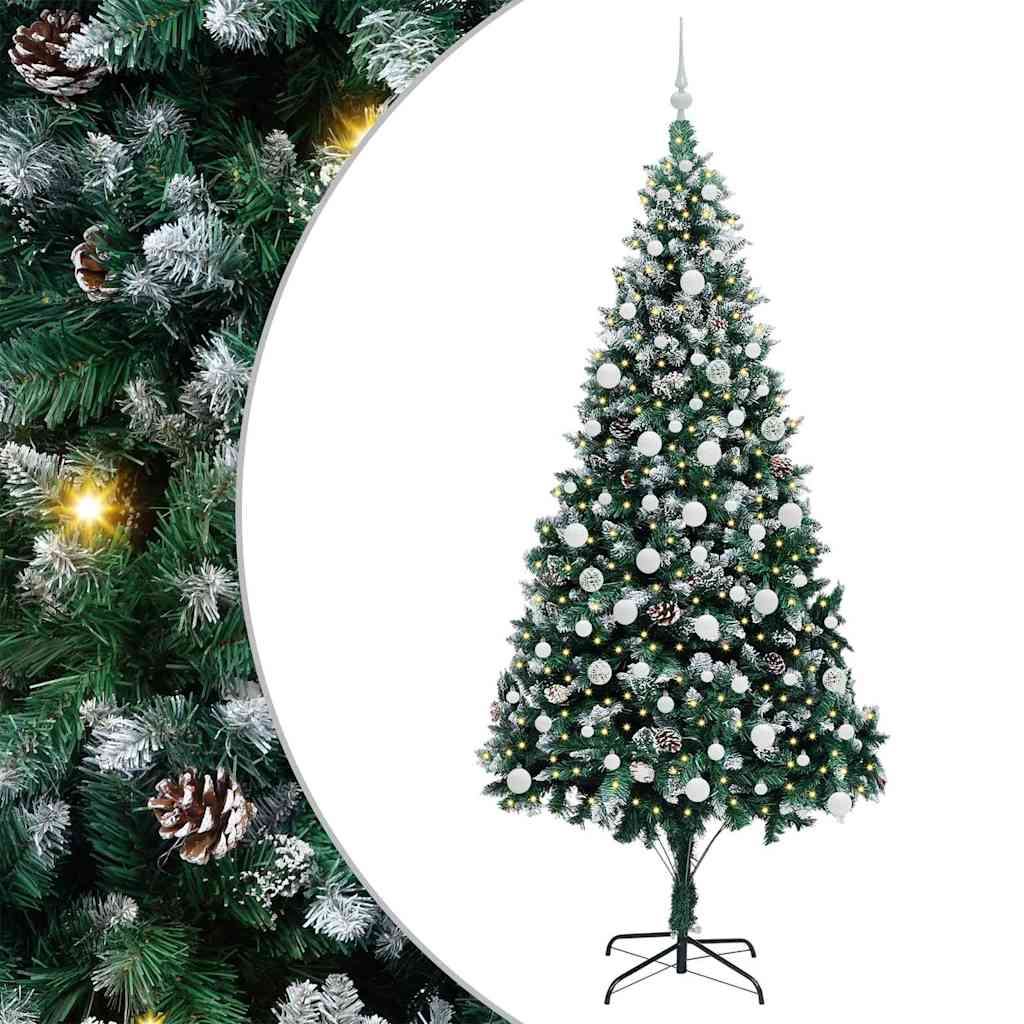 Vidaxx albero di Natale artificiale verde 210 cm PVC, acciaio e plastica