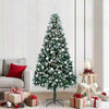 Vidaxl kunstkerstboom groen 210 cm pvc en staal en kunststof