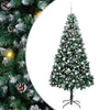 Vidaxl kunstkerstboom groen 210 cm pvc en staal en kunststof